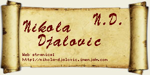 Nikola Đalović vizit kartica